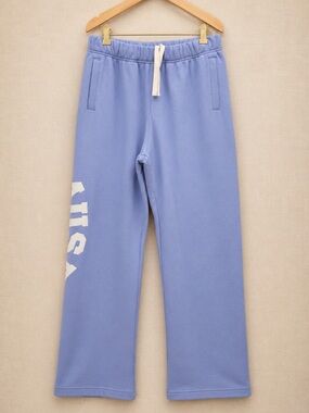 CBM French Terry Pants Lavender Wide Leg Sweatpants 100% Cotton NWT Large